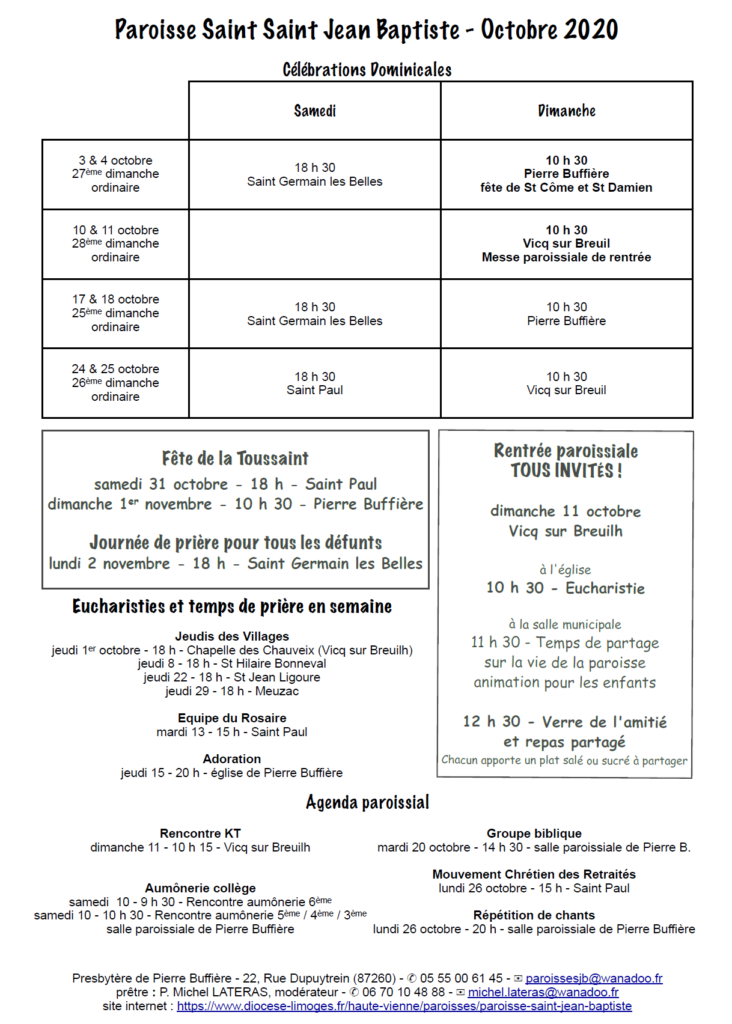 Horaire Messe Saint Jean Baptiste De Grenelle