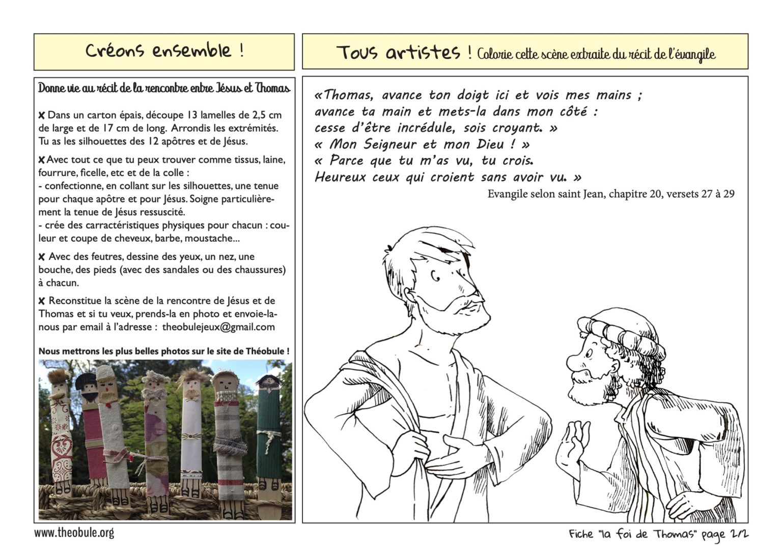 La foi de Thomas (6 avril) Doyennés de Haute Vienne